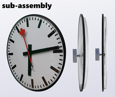 Mobatime: Metroline sub-system: includes dial, hands, and movement