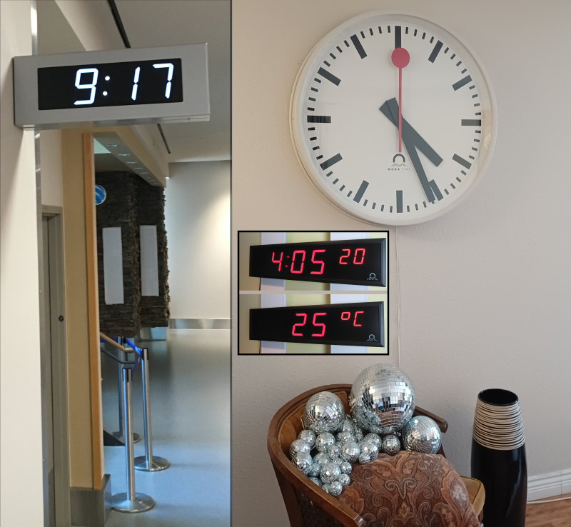  Mobatime analog and digital clocks fitting any application by Time Sense